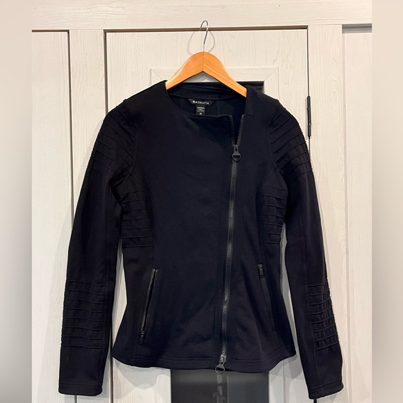 Athleta Black Moto Jacket | Women’s XS - Picture 2 of 10